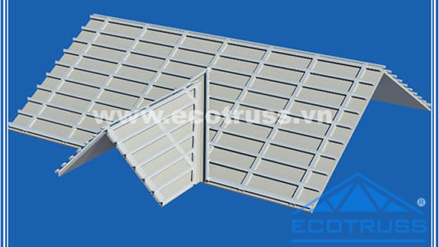 Kết cấu hệ kèo thép mạ cho mái bê tông