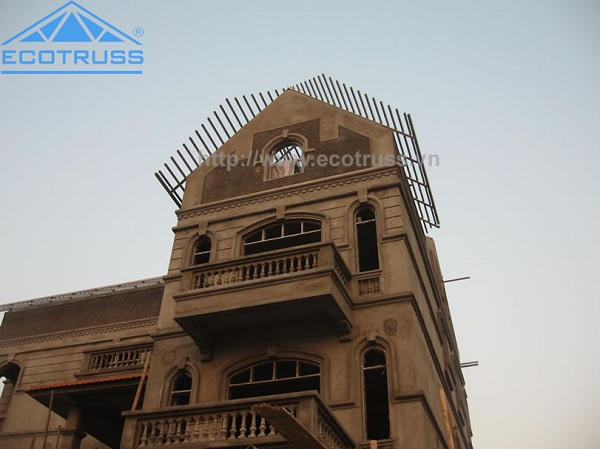 Khung kèo mạ thép siêu bền cho các căn biệt thự